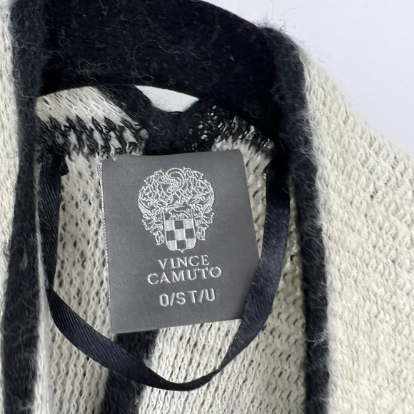 Vince Camuto Feels Like Check Fringe Poncho Cape Cardigan Window Pane Plaid - Picture 3 of 9